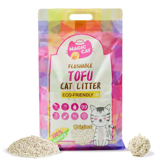 MAGIC CAT 環保可沖廁(原味/綠茶)(幼條)豆腐貓砂(6升)